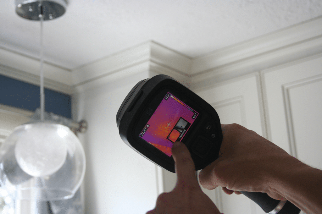 York Home Performance technician performing a residential energy audit